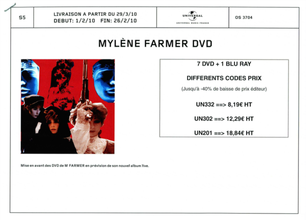 Bon de Précommande – 7DVD&1 blu ray réédition 2010 – France