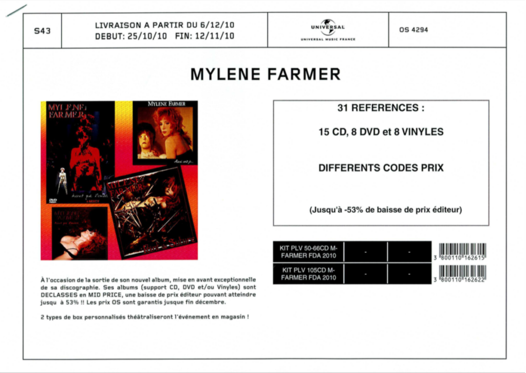 Bon de Précommande – 31 références réédition 2010 – France
