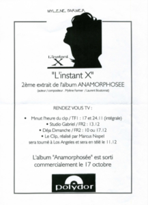 Feuillet Promo – L&rsquo;instant X – France