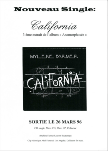 Feuillet Promo – California – France