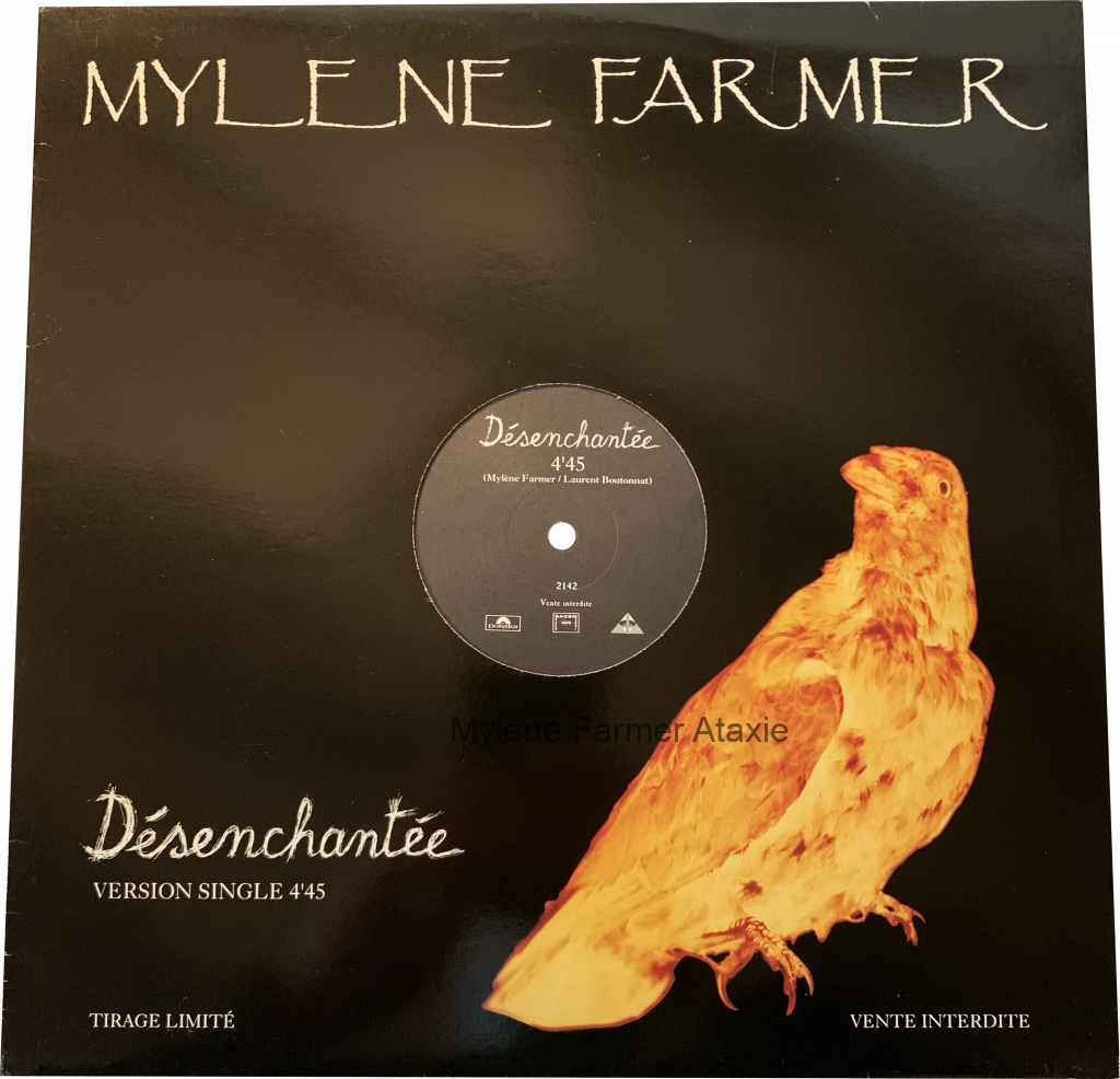 Face avant du maxi 45 tours monoface promo de désenchantée de Mylène Farmer