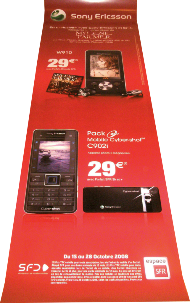 Affiche – Point de suture Sony Ericsson- France