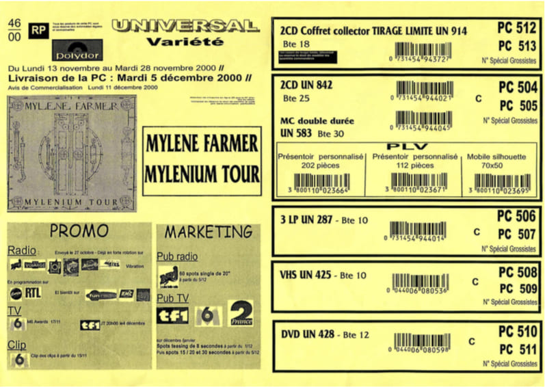 Bon de Précommande – Mylenium Tour – France
