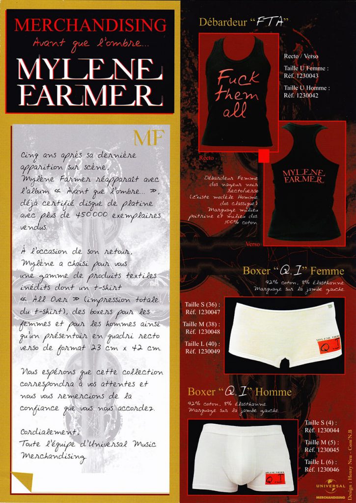 Avant que l’ombre… – Brochure Merchandising – France