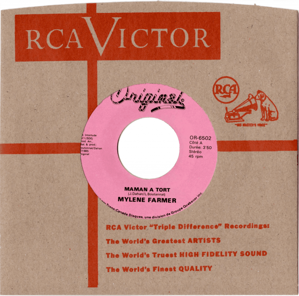 Maman a tort – 45 tours – Canada