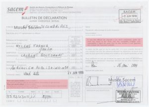 Bulletin de déclaration « Effets Secondaires » – Sacem