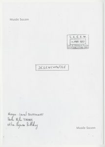 Partition « Désenchantée » – Sacem