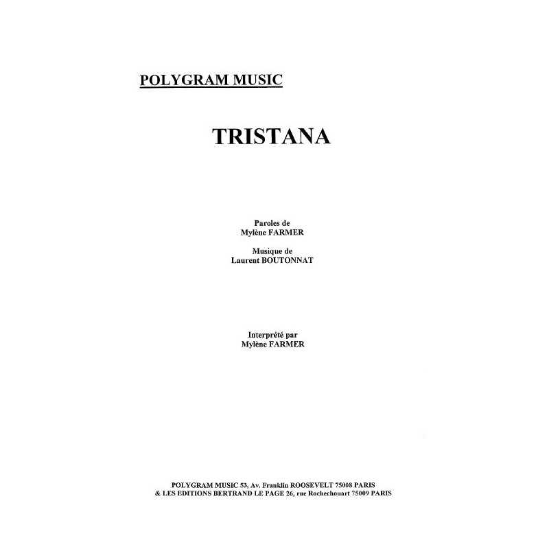 Tristana – Partition Universal Music Publishing – France