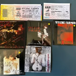 Lot 3 Mylène Farmer – ère Point de Suture (Album + 4 singles + billets)