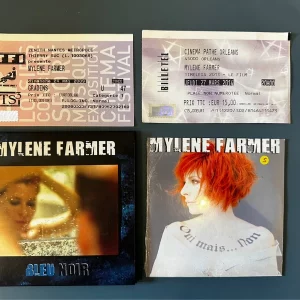 Lot 7 : Mylène Farmer Bleu Noir single Oui mais non et billets collectors