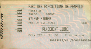 Ticket – Mylenium Tour – France