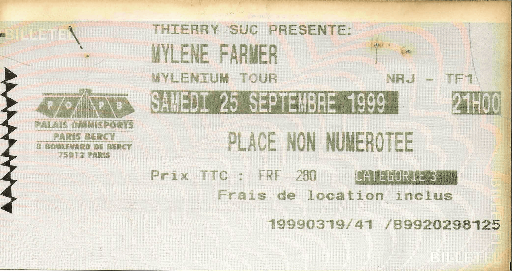 Ticket – Mylenium Tour – France