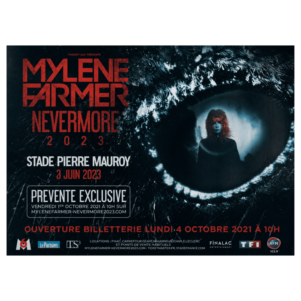 AFFICHE Prévente – Nevermore 2023 Decathlon Arena Stade Pierre Mauroy 3M x 4M- France